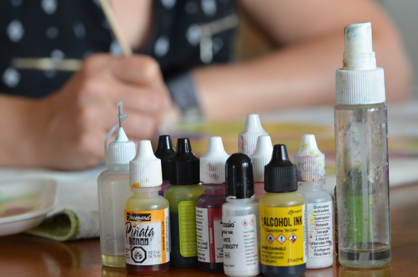 14/04 Cours d'Encre à l'alcool: atelier Petite bête