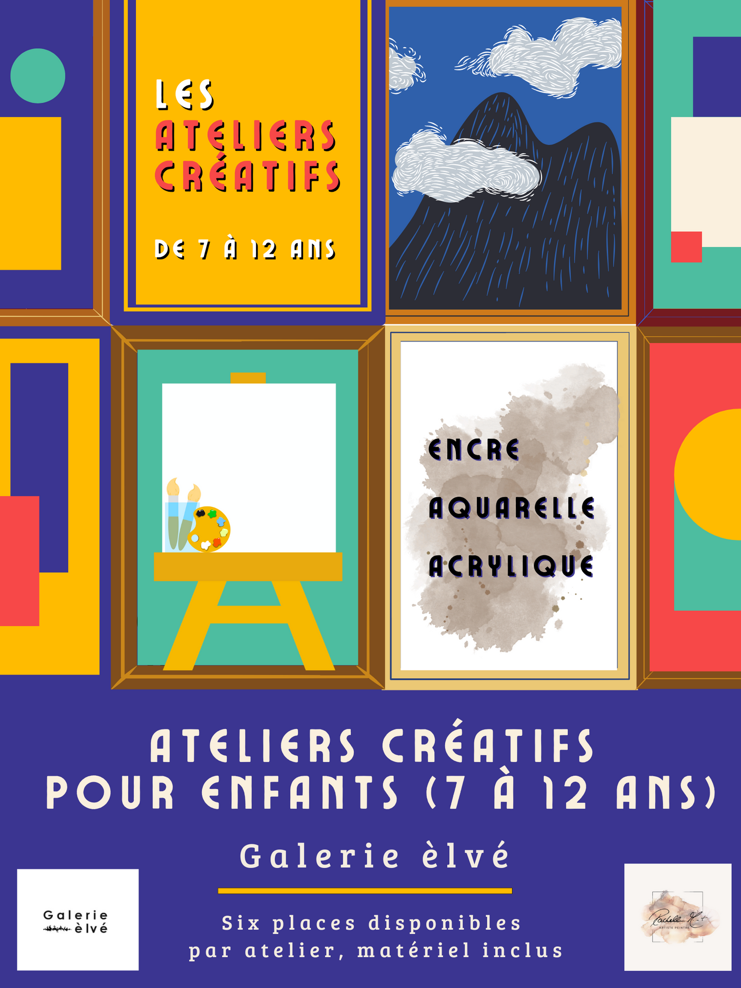 Trois ateliers créatifs pour enfants (7 à 12 ans)