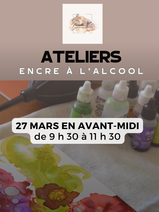 27/03 de 9 h 30 à 11 h 30- Cours d'initiation à l'encre à l'alcool