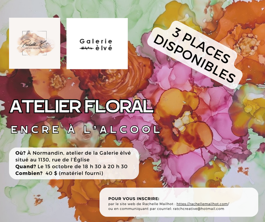 15/10 Cours d'Encre à l'alcool: Projet floral