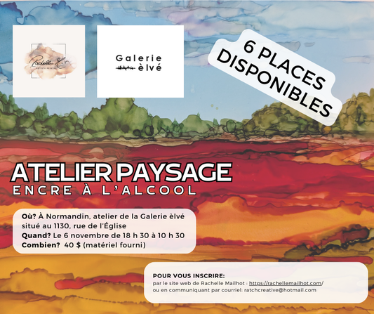 06/11 Cours d'Encre à l'alcool: Projet paysage