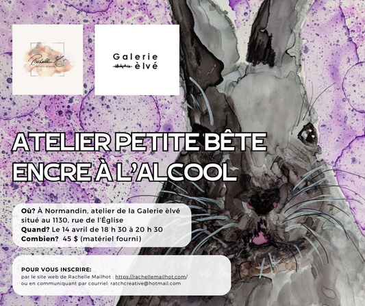 14/04 Cours d'Encre à l'alcool: atelier Petite bête
