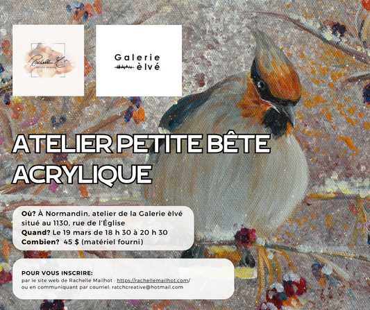 Atelier créatif à l'acrylique (petite bête) 19/03